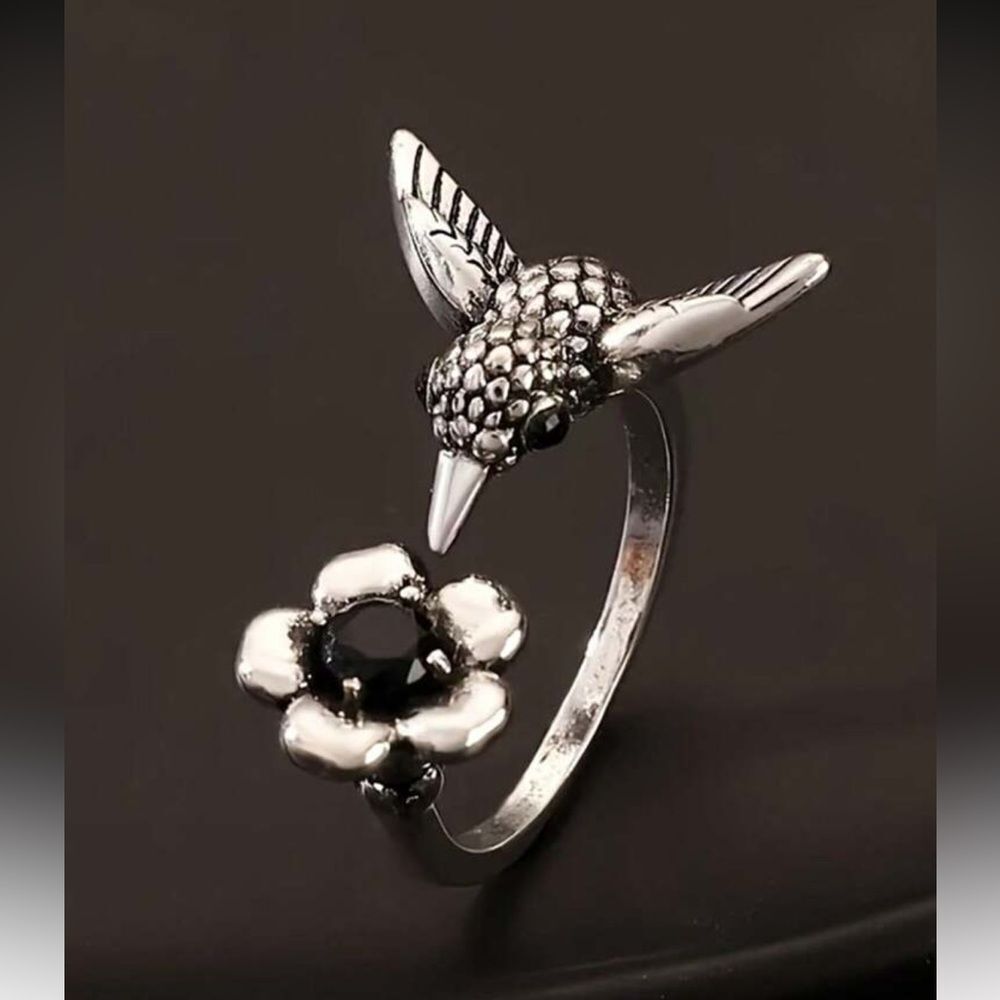 Silver Hummingbird Ring N1458 - Picture 2 of 5